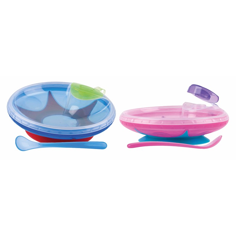 Nuby id5342blue – Hot Water Plate with Suction Cup and