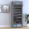 UDEAR 10 Layer Shoe Rack with 9 Compartments and Dust