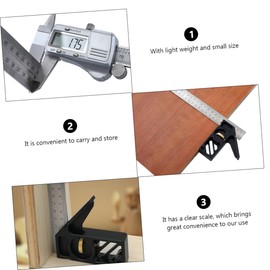 Operitacx Angle Ruler Limiter Set Square Carpentry Tool 45° 90° Light Weight Compact Made for Carpenters