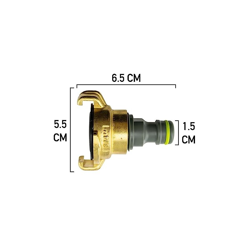 Brass GEKA Type Hose Quick Connect Adapter Claw Fitting Pipe