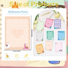 Lovarywow Alpaca Sticky Notes Gifts, 9 Pack Cute Alpaca Notepads 3x4 Inch, Llama Gifts for Coworkers Students, Mexican Camel Self-Stick Memo Pad Office School Supplies for Men Women (450 Sheets)