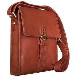 Stilord 'Kilian Small Unisex Vintage Leather Shoulder Bag Messenger Bag for 8.4 inch Tablets Men Women Genuine Leather Shoulder Bag