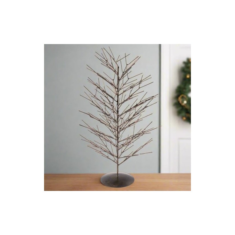 Karma, Bronze Wire Tree, Indoor Artificial Christmas Tree Tabletop Decoration,