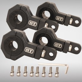 HOUSE TUNING Tube Clamp 1.25inch, Universal 360 Degree Tube Clamp Mount Bar Bracket for Diamter 1 1/4 Bar(4Pack)