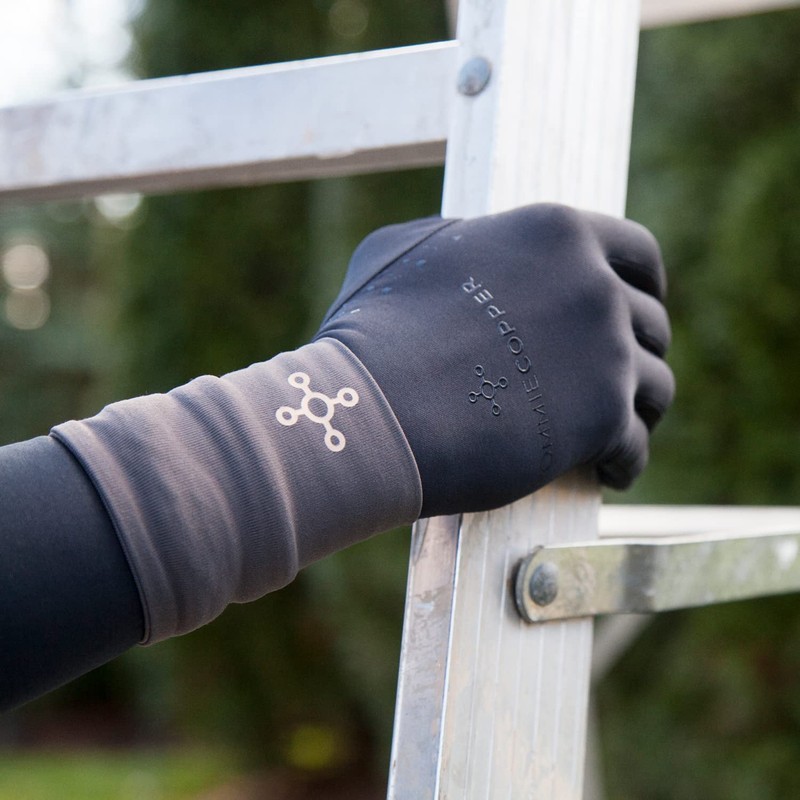 Tommie Copper Core Compression Infrared Full Finger Gloves| Non-Slip, Touchscreen