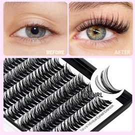 Dedila 8-22mm to Choose 20D/40D/60D/80D/100D Individual False Eyelashes Makeup Cluster Eyelashes Thickness 0.07mm D Curl Natural long Black Soft 3D Eye Lashes Extensions (40D-13mm)