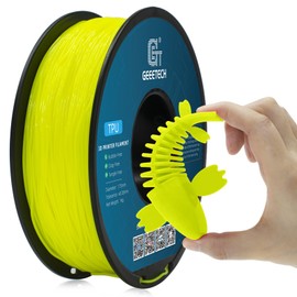 Geeetech 95A TPU Filament 1.75mm, Soft Flexible Consumables for 3D Printer, Dimensional Accuracy +/- 0.03 mm,1KG (2.2lbs) Spool (Yellow TPU)