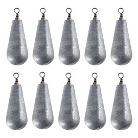 Alwonder 10 STK Angeln Birnenblei Sets 50g Gewichte Angeln mit Wirbel Grundblei-Angeln Set Blei Angelzubehör Birnenblei für Boot-Shore-Hochseefischen