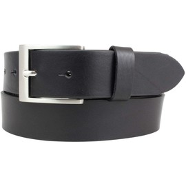 BELTINGER Belt made of full cowhide leather, 3.5 cm, jeans belt for men and women, 35 mm, chino belt, suit belt with stainless steel belt buckle, black