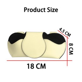 JNNJ Glasses Holder for Car Leather, Car Sun Visor Storage Bag, PU Leather, Aonnenblende Car Organiser, Multifonction Glasses Case, for All Vehicles (Beige)
