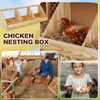 Thyle Chicken Nesting Boxes 3 Compartment Wall Mount Chicken Laying