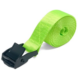 Socpuro Cargo Tightening Belt, 6.6 ft (2 m), Cam Buckle, Set of 4, Easy Operation, Load Capacity 440.1 lbs (200 kg), Locking Function, Luggage Fastening, Fastening, Packaging, Binding Band,