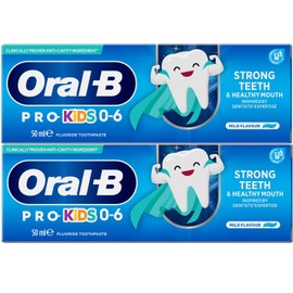 2 x Kids Fluoride Toothpaste 0-6 Years, 50ml – Mild Flavour, Cavity Protection, Promotes Strong Teeth & Healthy Gums
