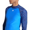 ARENA Men's Vest L/S Allover Rash Guard Shirt, Blue China-navy