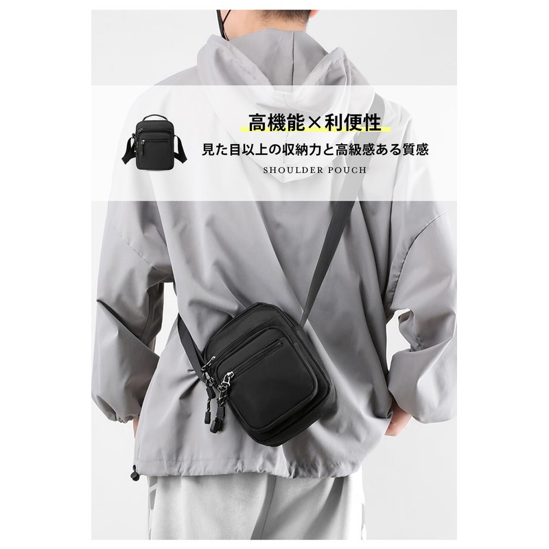 Oopsi Shoulder Pouch, Shoulder Bag, Men's, Crossbody Pouch, Smartphone, Large