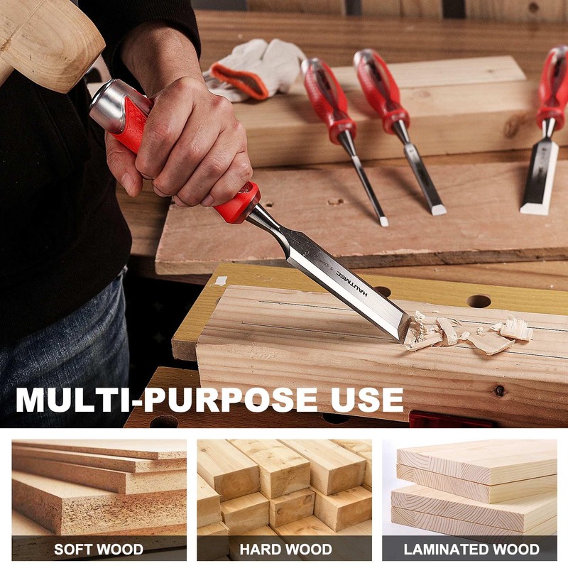 HAUTMEC 32mm Wood Chisel High Impact Drop-Forged CR-V Steel Bevel
