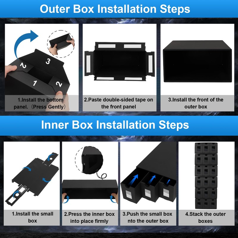 ATPWONZ Trading Card Storage Box, 18000+ Cards Deck Box for