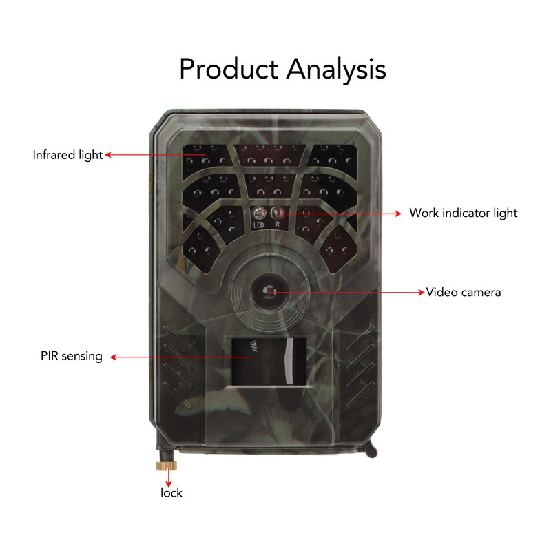 Hunting Camera Mini Outdoor Wildlife Trail Camera HD Infrared IP56