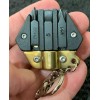 Unbranded Gold HEX 2 Blade 3 Tools Keychain