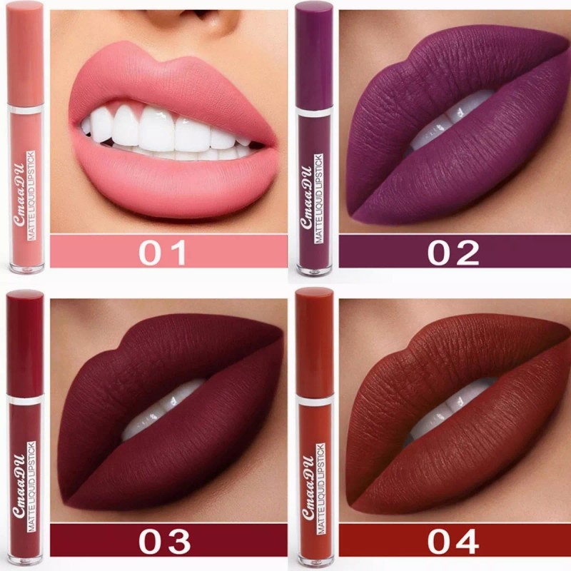 MM11 10 Lápices Labiales Mate Impermeable Antiadherente Lip Gloss