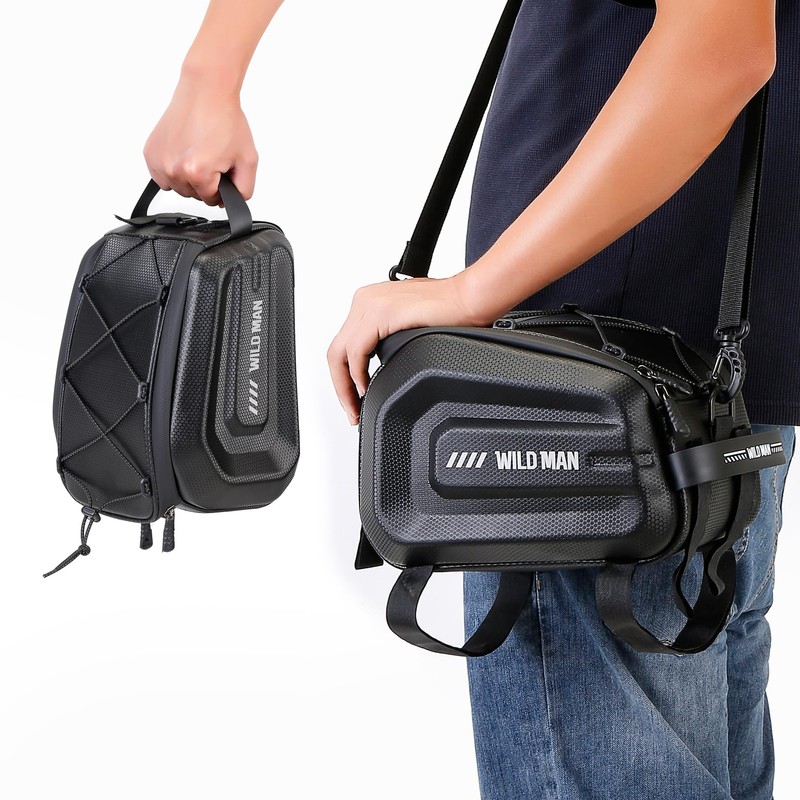 WILD MAN 4L Waterproof Bicycle Seat Bag - Hard Shell