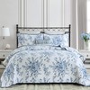 QuiltMuse Blue Quilts Queen Size - 100% Cotton Quilt Set