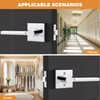 Probrico Square Polished Chrome Passage Door Handle Heavy Duty Keyless