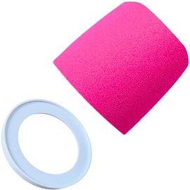 RhymKawa MV7 Pop Filter Replace for Shure MV7, MV7i, MV7+, MV7X, Microphone Windscreen Cover, Pink with White Retainer Ring