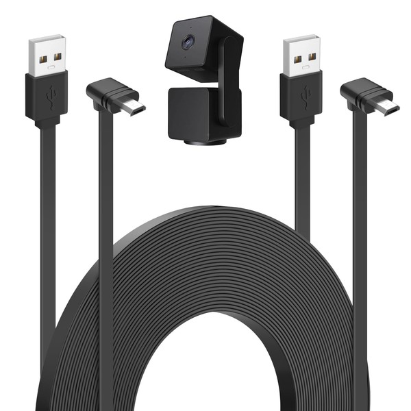 delilyn 2Pack 25FT/7.5M Power Extension Cable Compatible with WYZE Cam