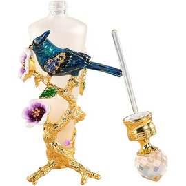 Glass Perfume Bottles, 1 Pack 15ml Small Vintage Electroplating Decorative Fragrance Empty Bottle Empty Refillable, Inlaid Jewelry Decoration Refillable Bottle Gift Metal Hollow Vanity:_1 pcs 25ml empty perfume bottle