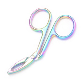 Motanar Multicolors Eyebrow Scissors Tweezers, Scissors Handle Shaped Eyebrow Straight Tip Tweezers Clip, Flat Tip Tweezers Hair Plucker, Straight Tip Hairgripping Eyebrow (2 Pack Multicolor)