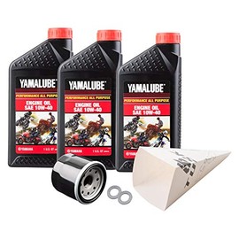 Tusk 4-Stroke Oil Change Kit Yamalube All Purpose 10W-40 For Yamaha Viking VI 700 4x4 2015-2021