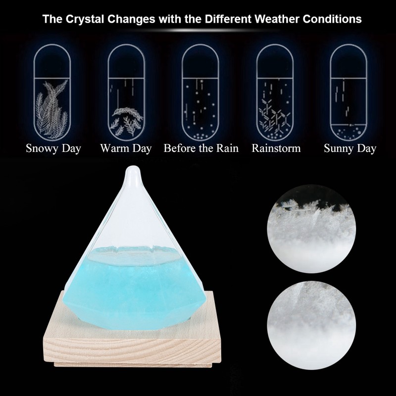 Distinctive Diamond Shape Weather Forecast Glass Bottle Home Decoration Birthday