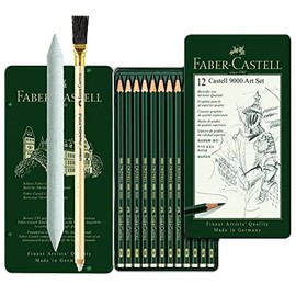 Faber-Castell 119065 Castell 9000 Pencil Set of 12 8B - 2H (Pack of 12)