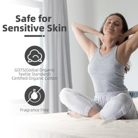 Grounding Sheet, 90% Organic Cotton + 10% Pure Silver Organic Fitted Grounded Sheet for Improved Sleep, Connected Earth Energy - Healthy Sleep Therapy (White, (78.3 * 80.4 * 15inch))