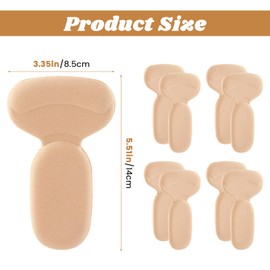 4 Pairs Heel Pads for Shoes, Soft Memory Foam Heel Grips Inserts for Big and Loose Shoes, Anti Slip Back Heel Protectors & Cushions to Prevent Slip, Blisters Pain, Shoe Filler for Women