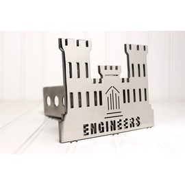 Custom Hitch Covers 12742-Stainless Steel Engineers Castle Hitch Cover, 2"