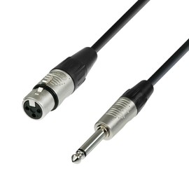 Adam Hall Cables 4 STAR MFP 0300 Microphone Cable REAN XLR Female to 6.3 mm Jack Mono 3 m