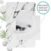 SlipX Solutions Quick-Dry Absorbent Non-Slip Bath Mat (Marble, 17.75" x