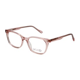 Vivid Designer Reading Blue Light Blocking Eyeglasses 912 Crystal Pink 51 mm