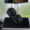 Pair 3” Fuzzy Plush Dice Heart Shape Decor for Car