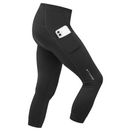 Ettore Mens Gel Padded 3/4 Three Quarter Length Cycling Shorts Road Bike Breathable Quick Dry Bicycle - Dart - M Black