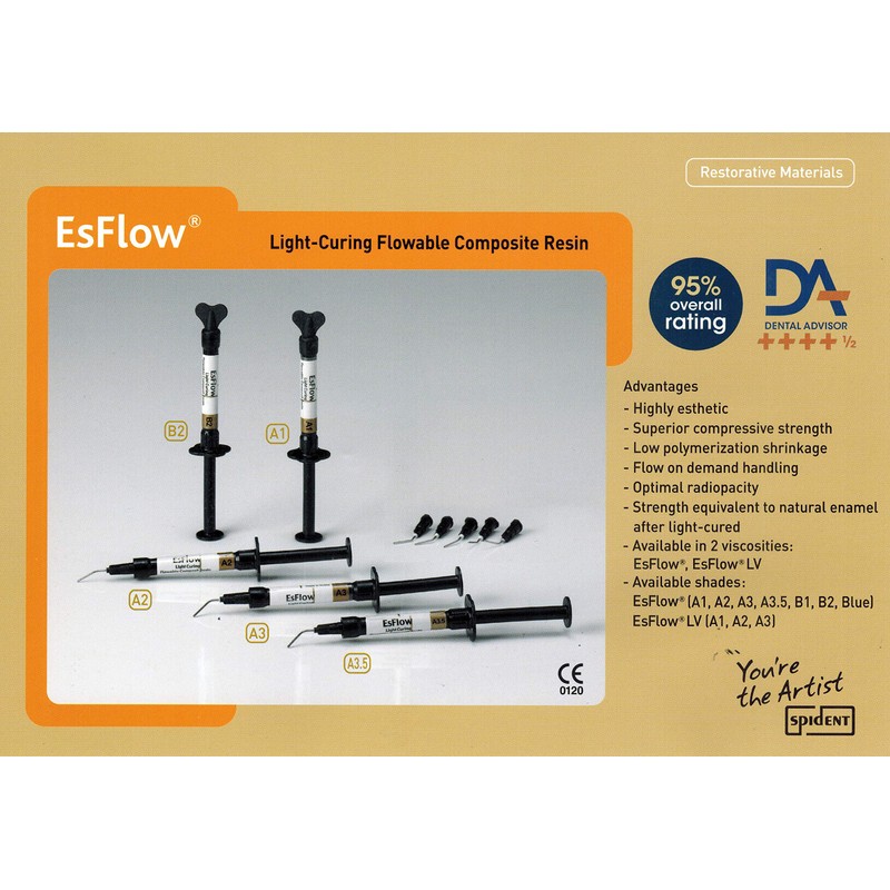 EsFlow 2 x 2 grm - Dental Flowable Light Cure