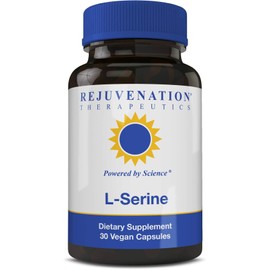 Rejuvenation Therapeutics L-Serine 500 mg, 30 Vegan Capsules - Non-GMO, Rice-Free, Gluten-Free