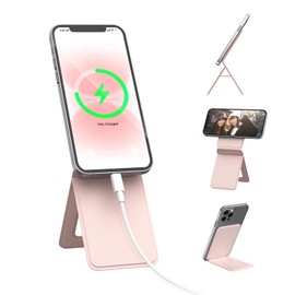 Bettow Smartphone Stand, Tabletop, Mobile Stand, PU Leather, Durable, 7 Changes, Multi-Stand, Thin, Lightweight, Multi-Angle Adjustment, Folding Magnetic Ring, Magsafe Compatible, Compatible with