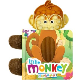 Fidgimals Little Monkey Animal Baby Book | Sensory Board Book with Pop It Fidget Toys, Perfect Sensory Toys for Toddlers I Baby Books I Your Sensory Fidget Friend