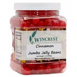WinCrest BulkFoods Jumbo Jelly Beans || Gummy Candy - 2 Lb Tub (Cinnamon)