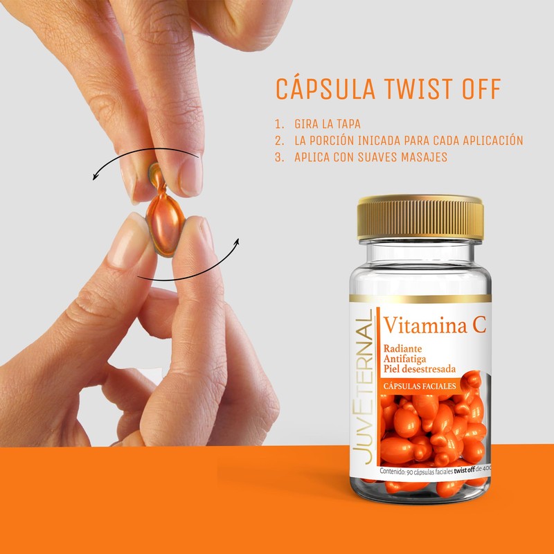 Juveternal | Pack 3 pzas | Capsulas faciales Vitamina C