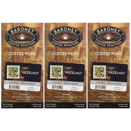 Baronet Coffee Hazelnut Coffee Pods Box, 54 Count