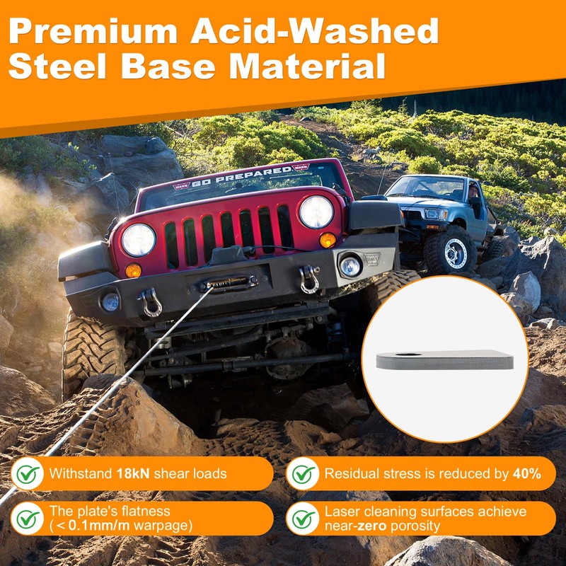 Weld on Tabs, 1/2" Hole Weld Tabs, Steel shock mount